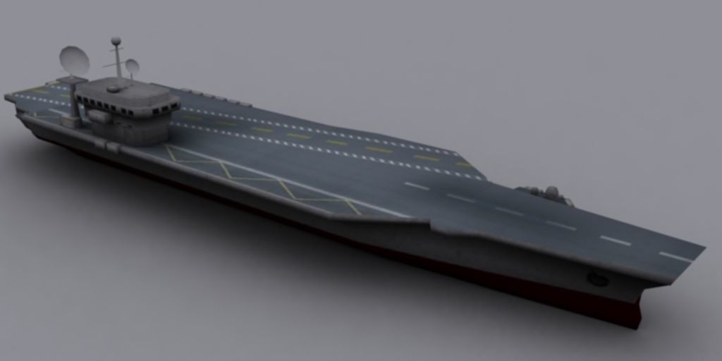 Military BattlesShip Low-poly 3D model_3