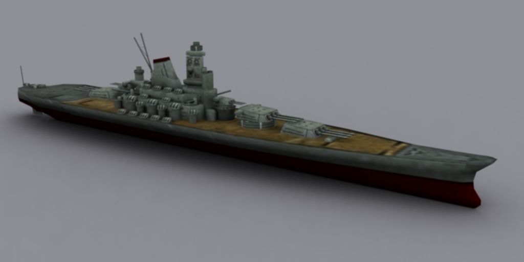 Military BattlesShip Low-poly 3D model_7