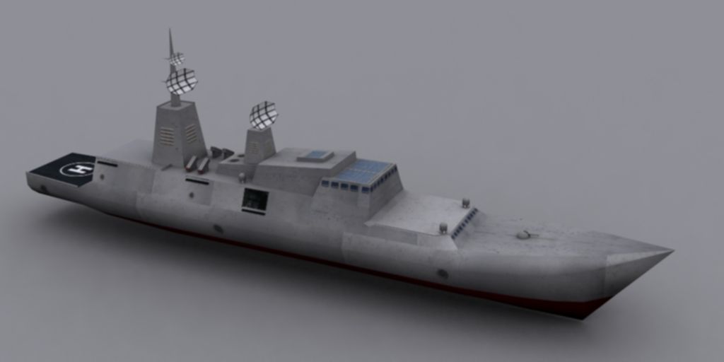 Military BattlesShip Low-poly 3D model_2