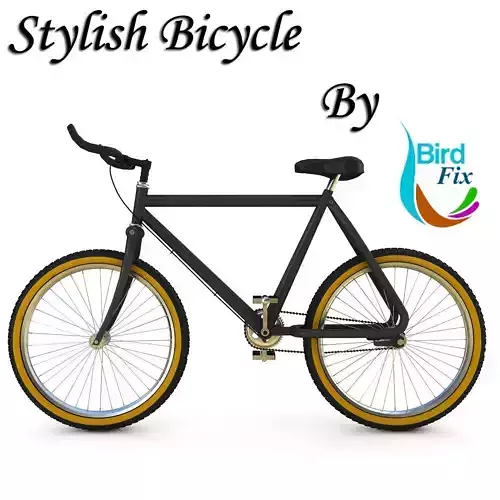 Fixed Gear Bicycle Low-poly 3D model