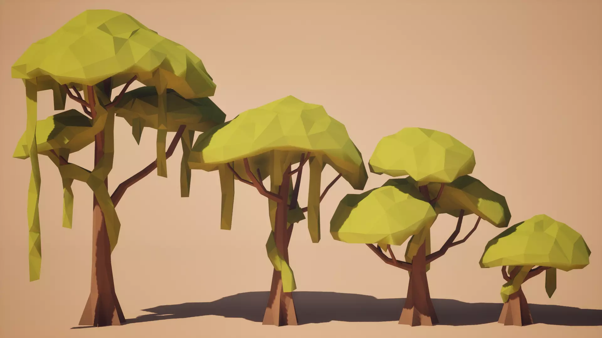 Low Poly Swamp Trees - UE5 Low-poly 3D model_3