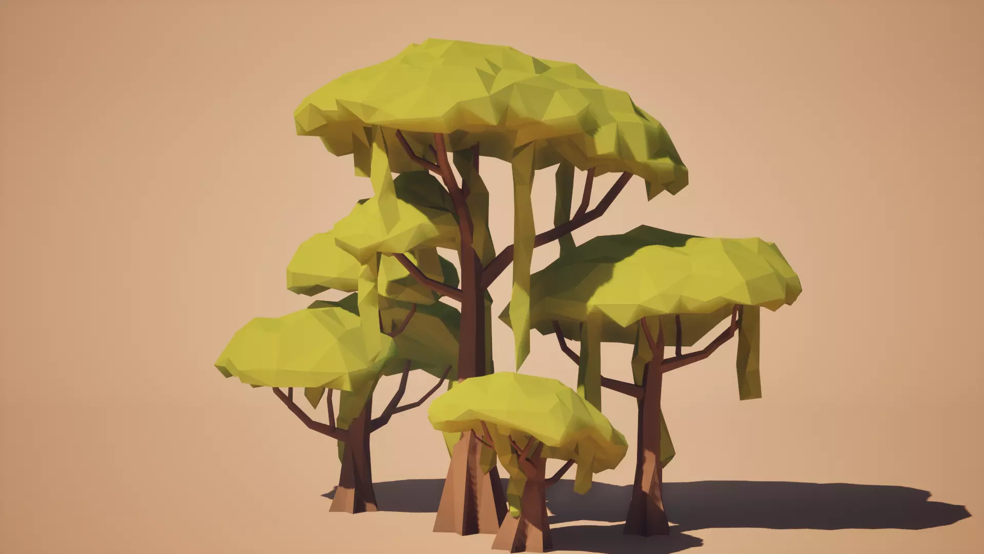 Low Poly Swamp Trees - UE5 Low-poly 3D model_5