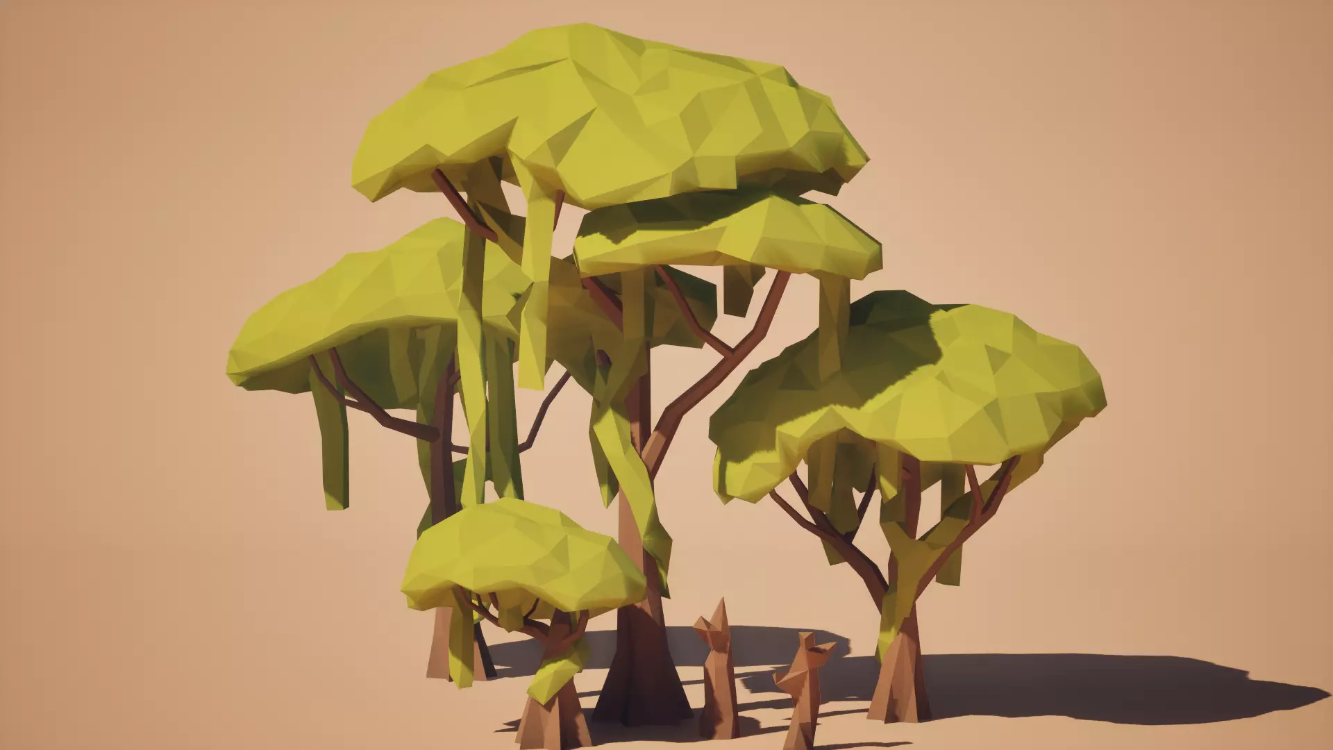 Low Poly Swamp Trees - UE5 Low-poly 3D model_7