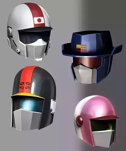 Saber rider helmets   3D print model