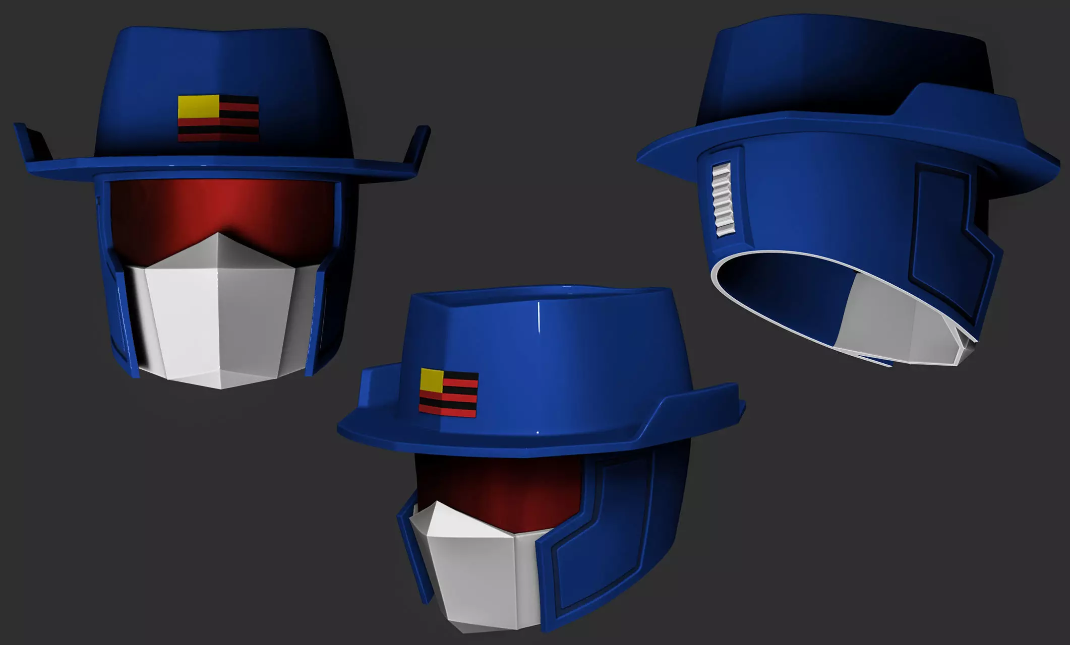 Saber rider helmets   3D print model_5