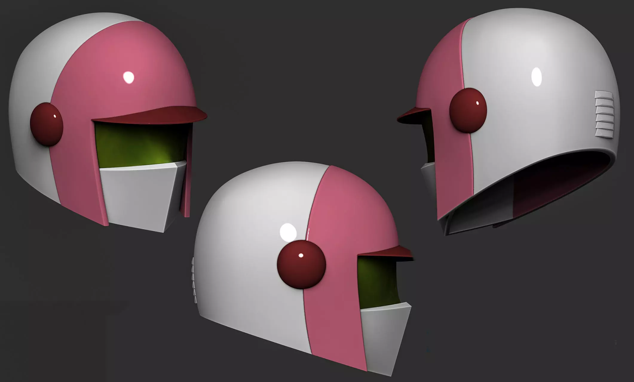Saber rider helmets   3D print model_8