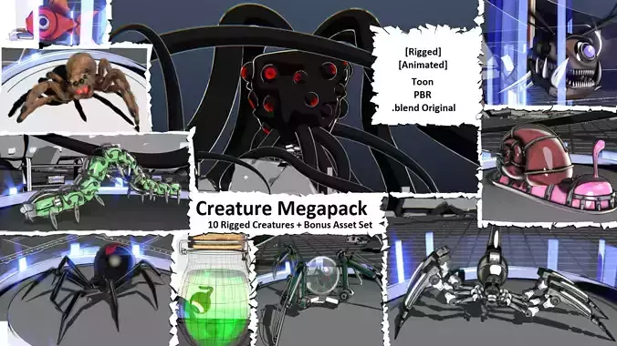 Creature Megapack 10 Rigged Creatures Plus