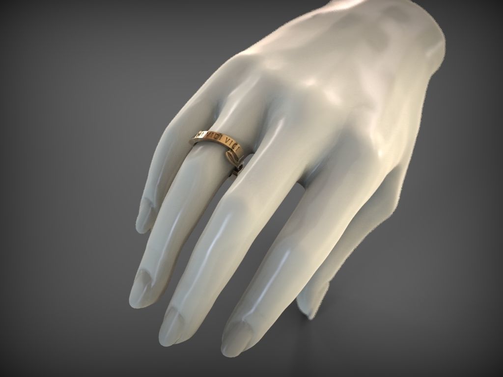 Ring VENI VIDI VICI 3D print model_4