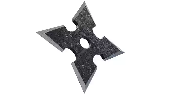 Hira Shuriken Low-poly 3D model
