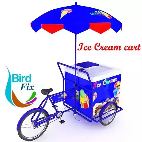 Ice Cream Cart Low-poly 3D model