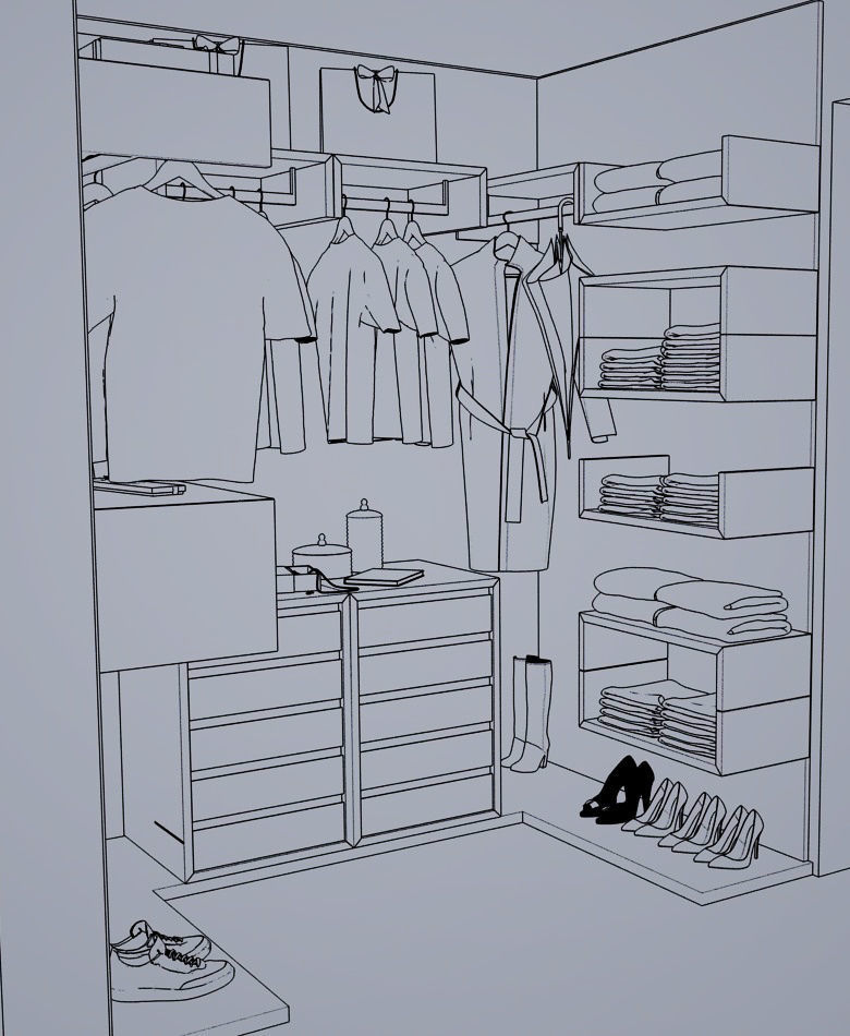 Wardrobe Room 3D model_5