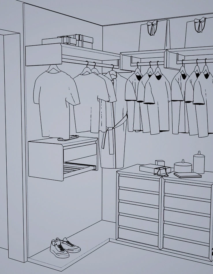 Wardrobe Room 3D model_4