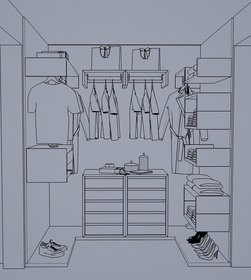 Wardrobe Room 3D model_3