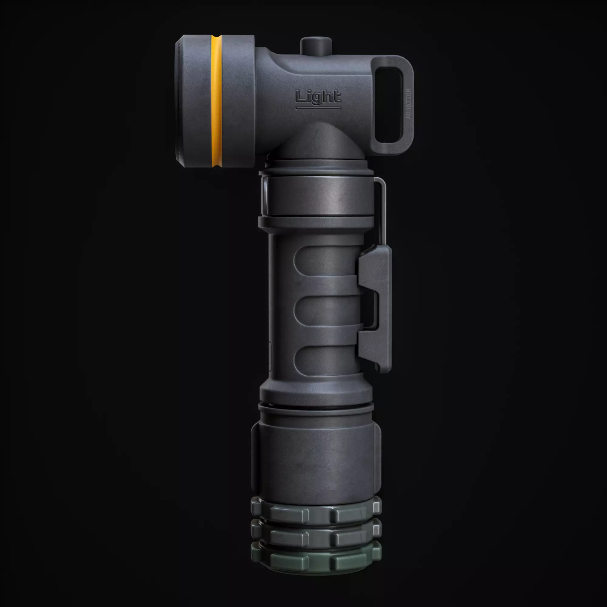 Torch Light Low-poly 3D model_2