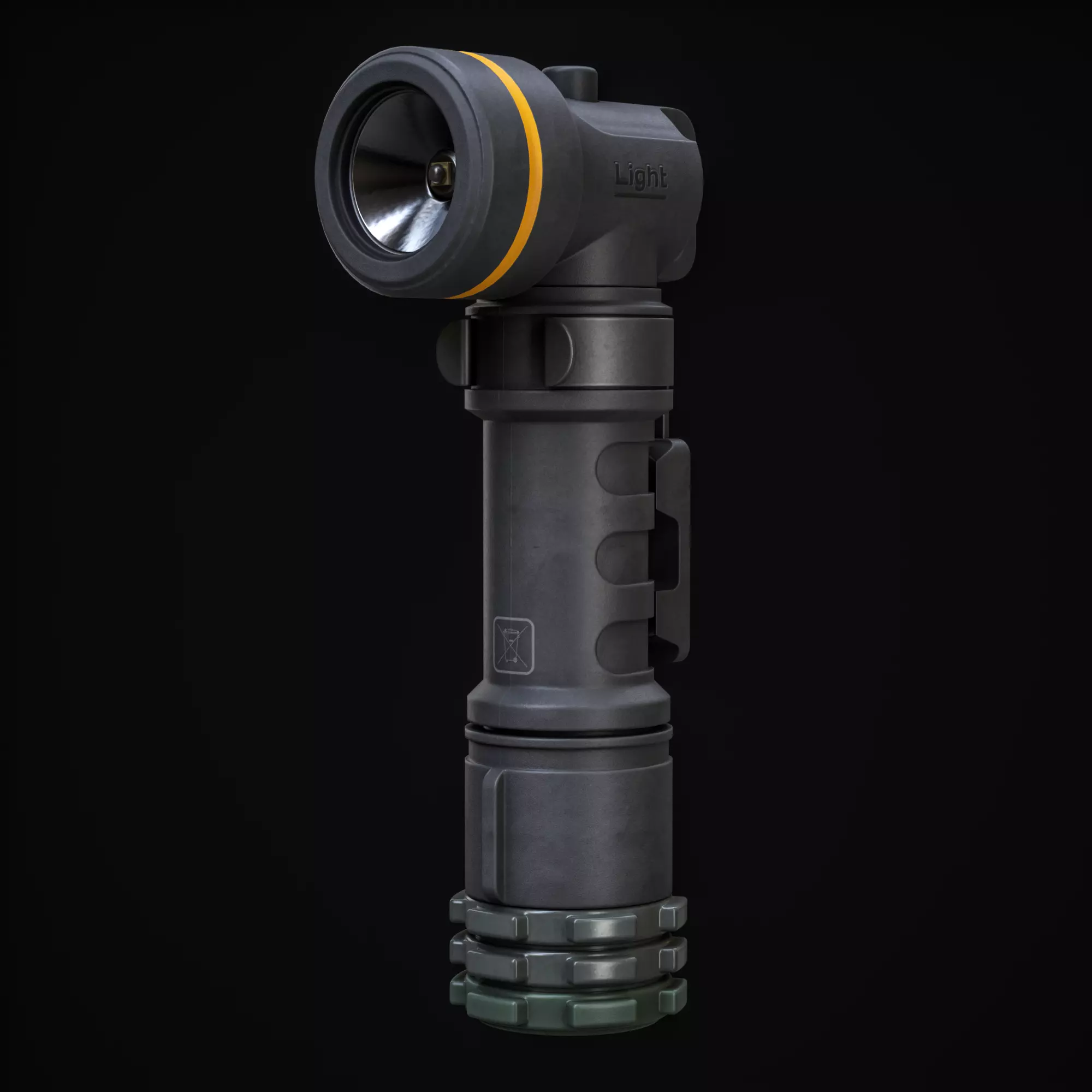Torch Light Low-poly 3D model_3