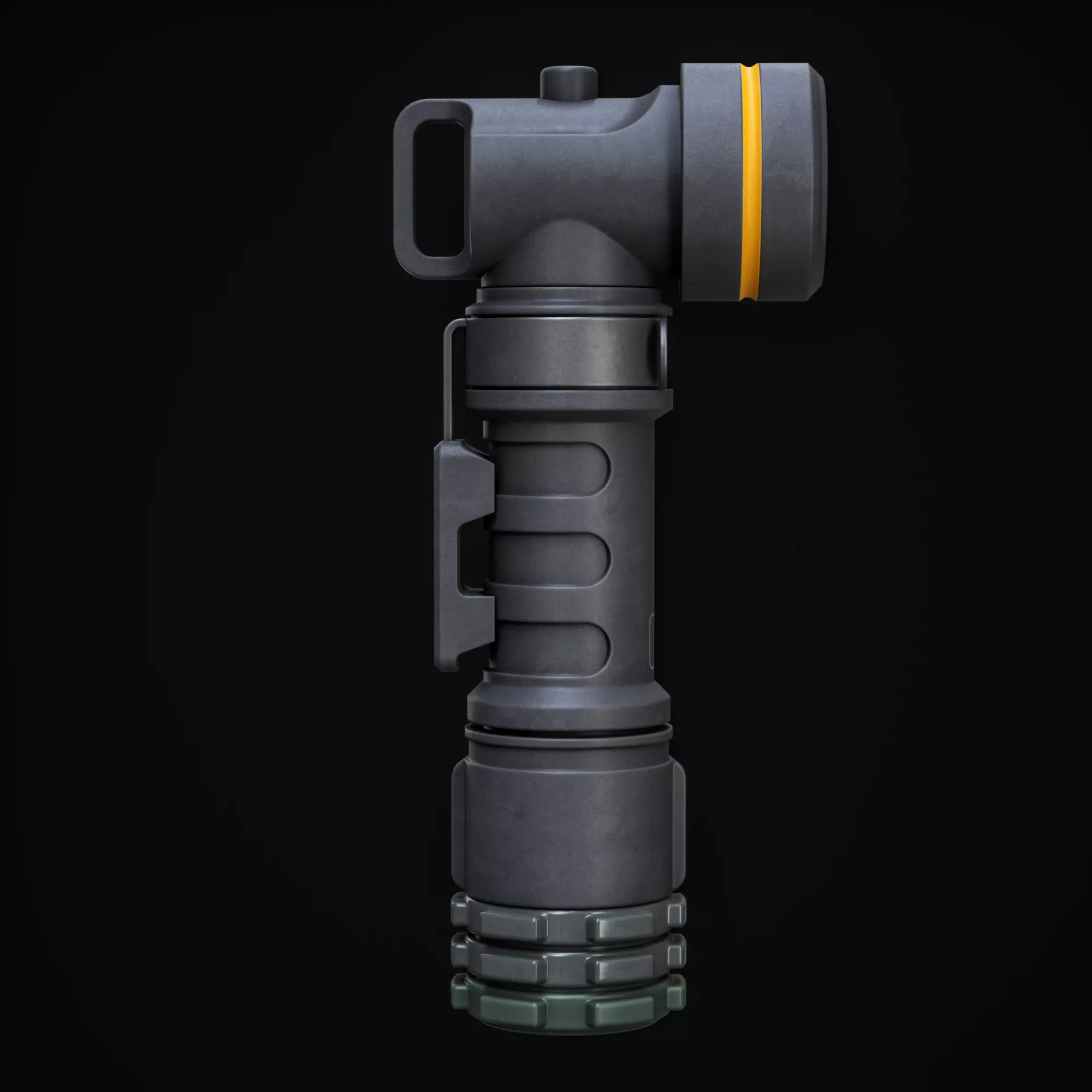 Torch Light Low-poly 3D model_5