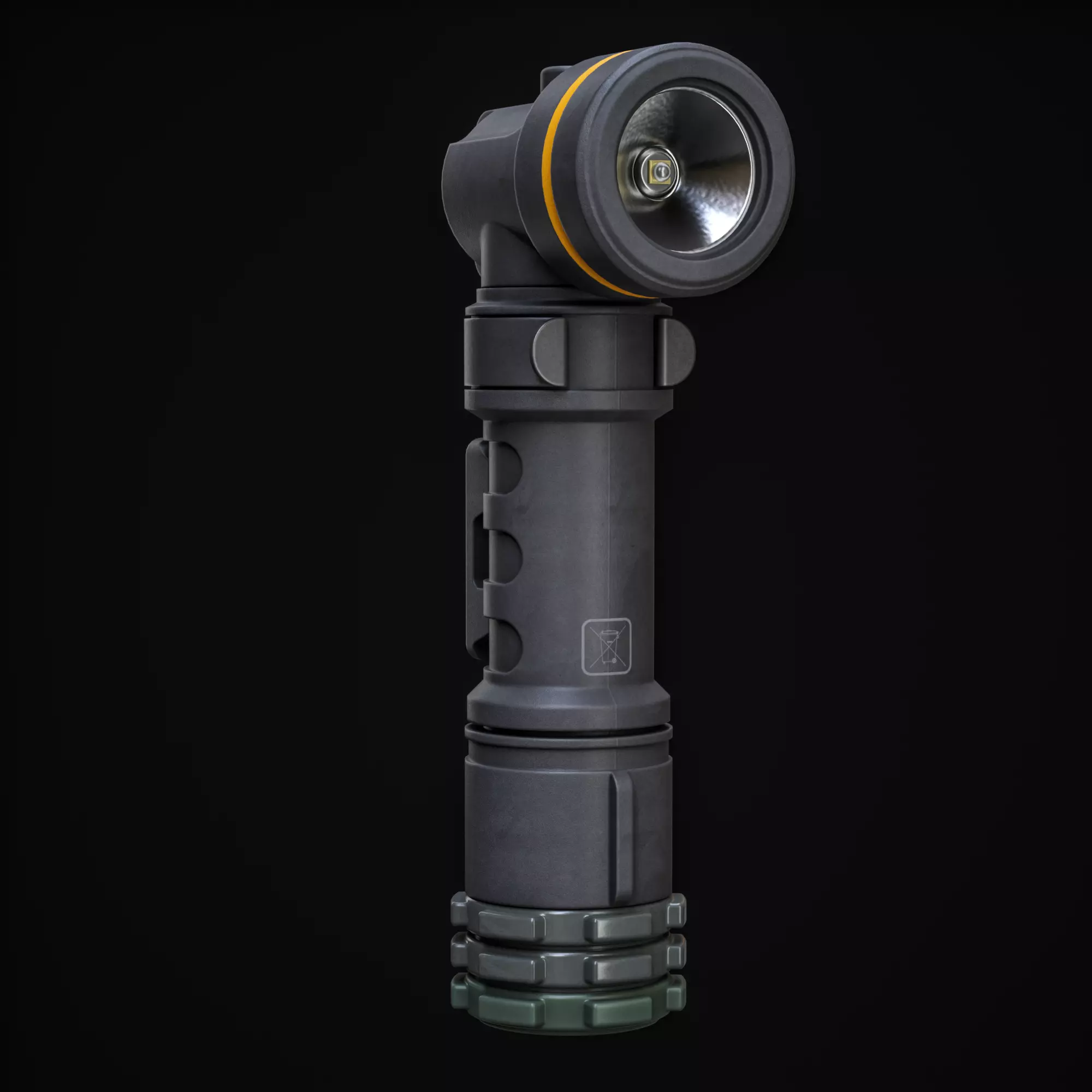 Torch Light Low-poly 3D model_4