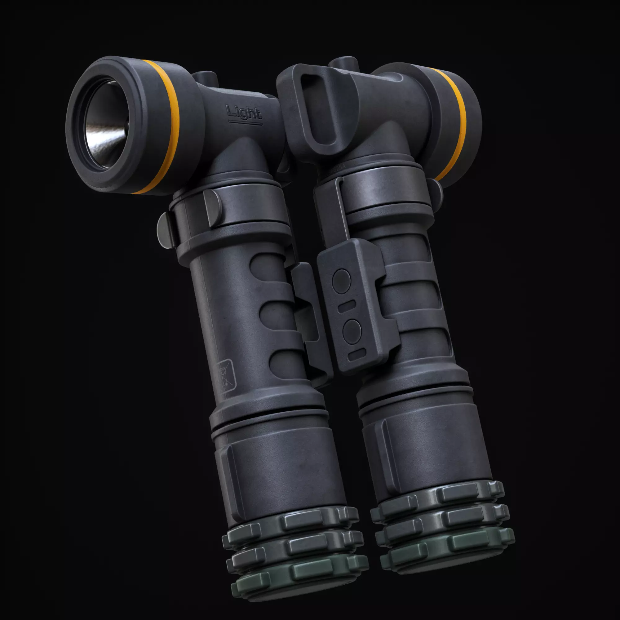 Torch Light Low-poly 3D model_0