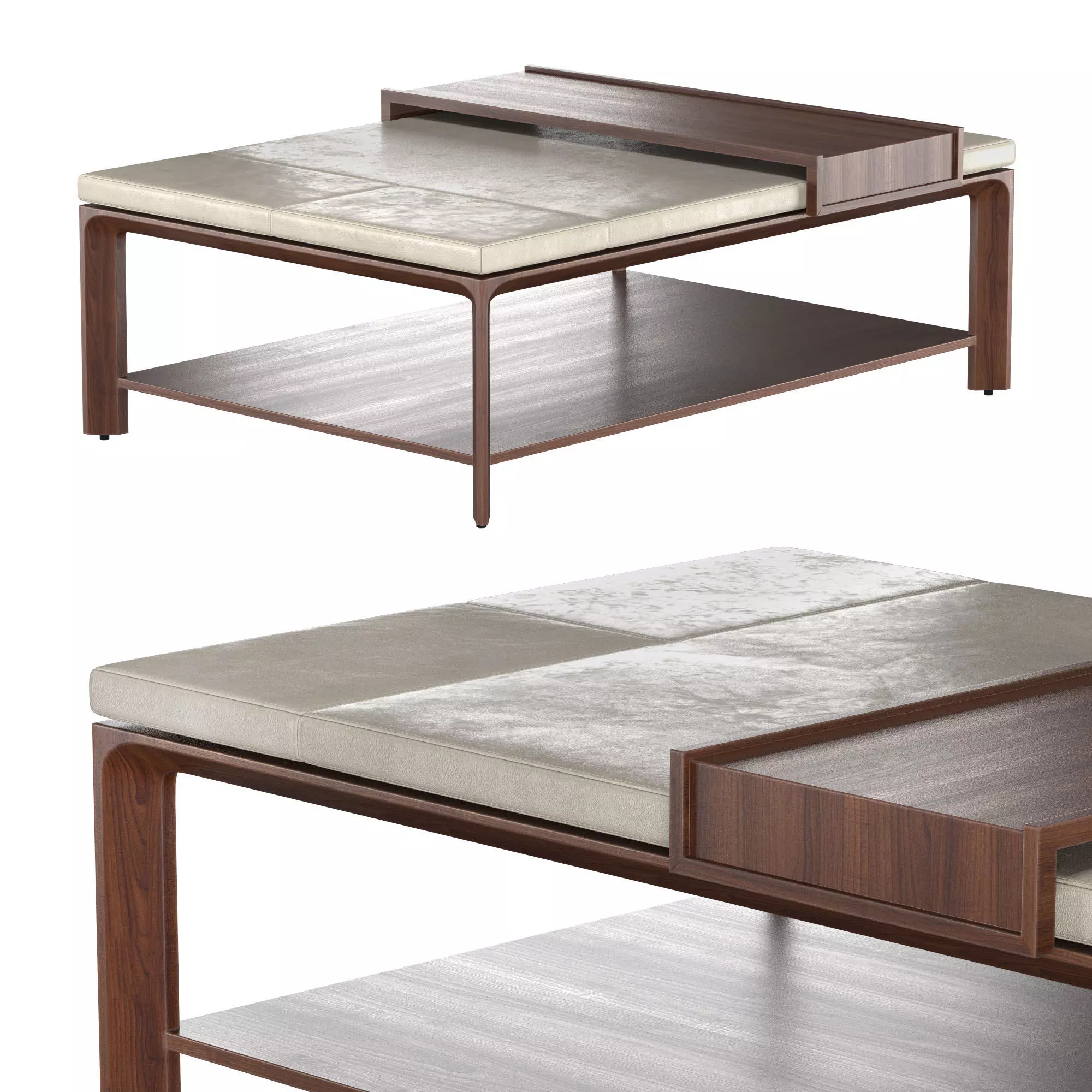 Granada Flat Ottoman 3D model