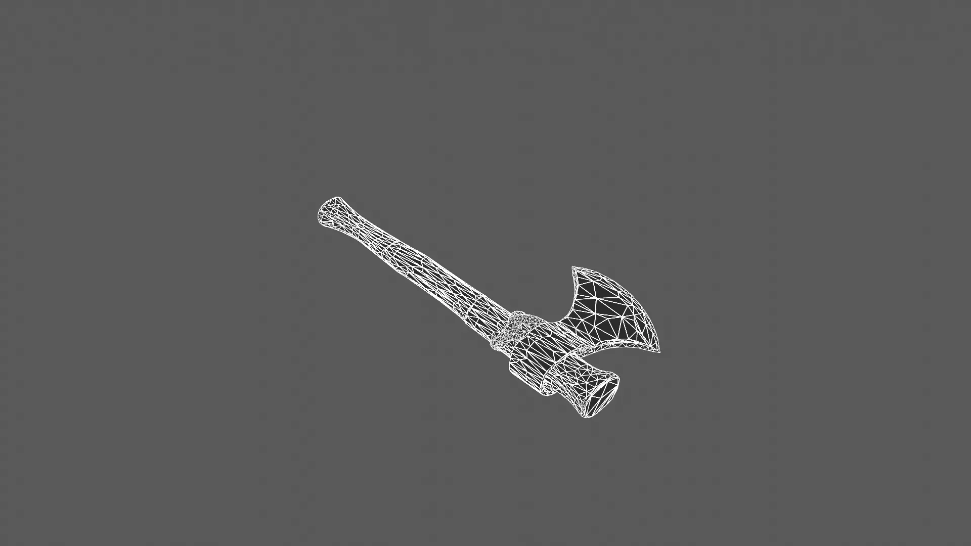 Rustic Wood and Metal Hatchet 3D Model 3D model_9