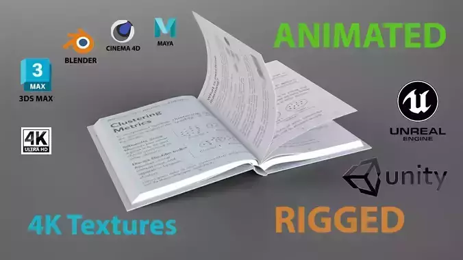 Animated Book 3D mockup