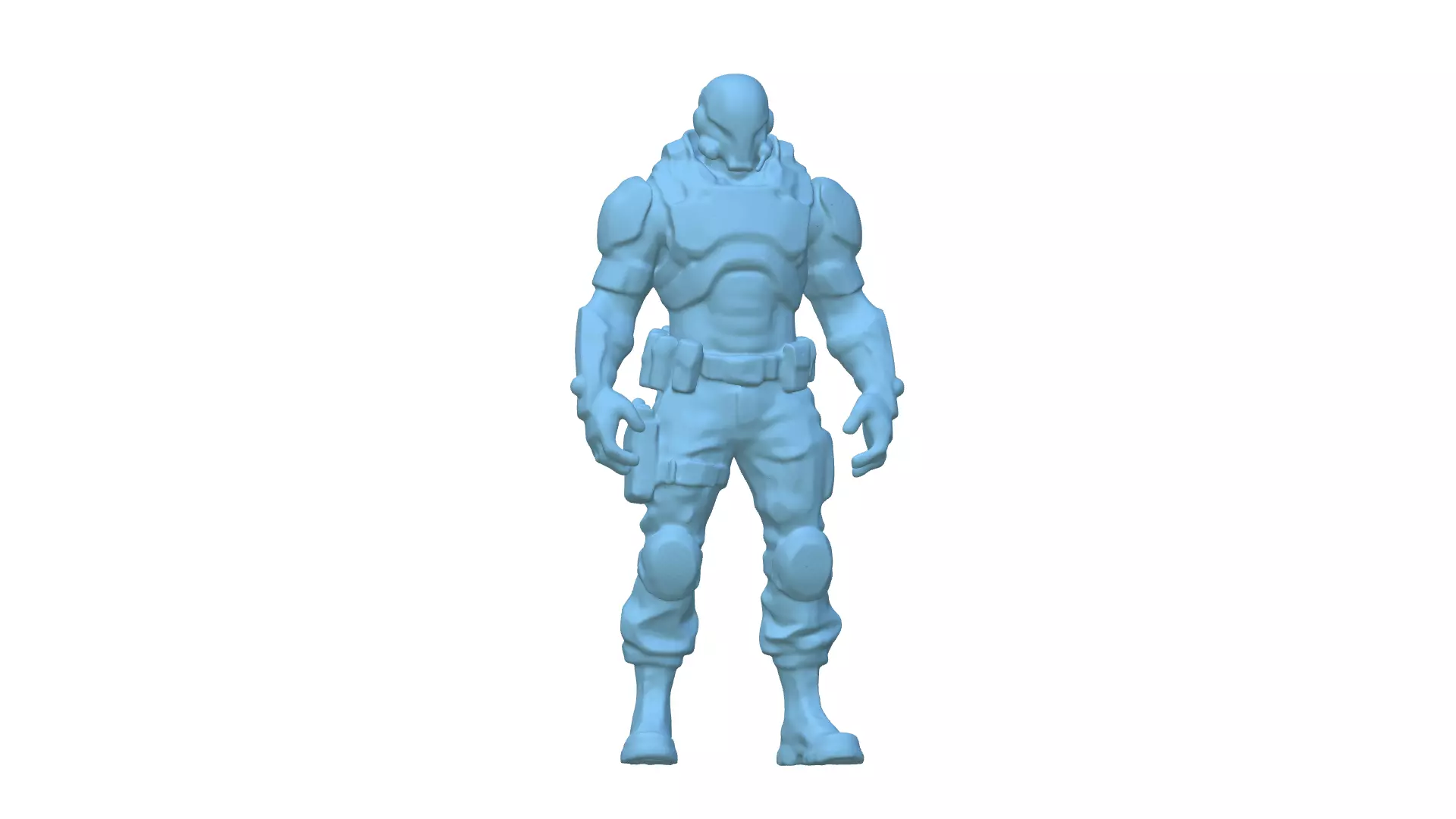 Futuristic Armored Soldier with Tactical Gear 3D model_10