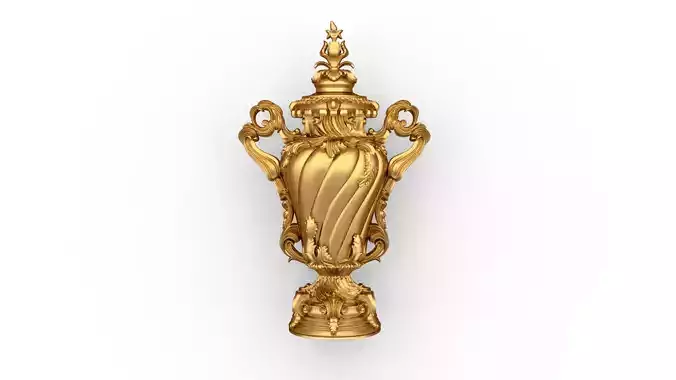 Classical urn decorative onlay cnc 3d printing stl 04