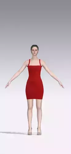 slim fit red dress small dress look