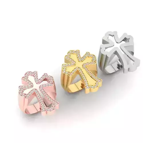 Cross Ring 3 varition stl file 