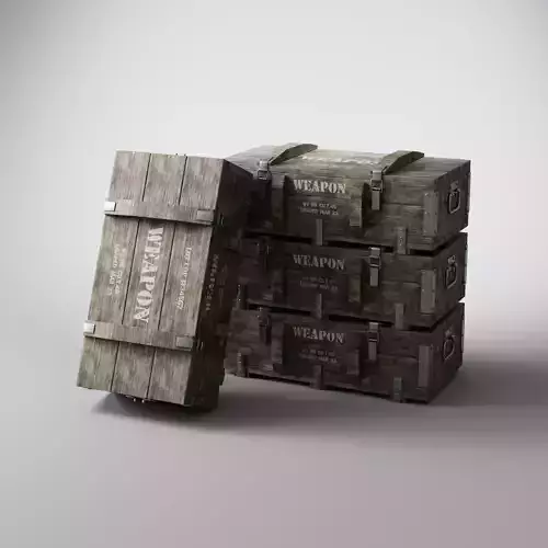 Military Wooden Weapon Crates