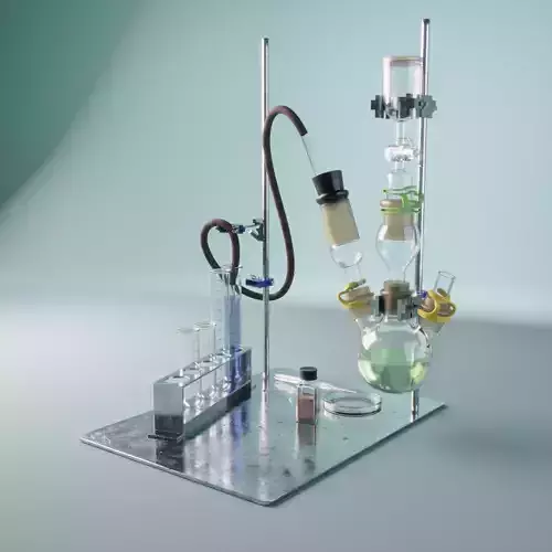 Laboratory Chemistry Equipment Low-poly 3D model