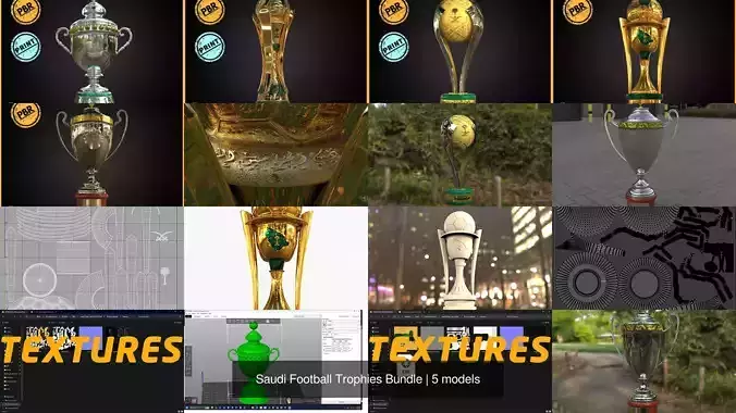 Saudi Football Trophies Bundle