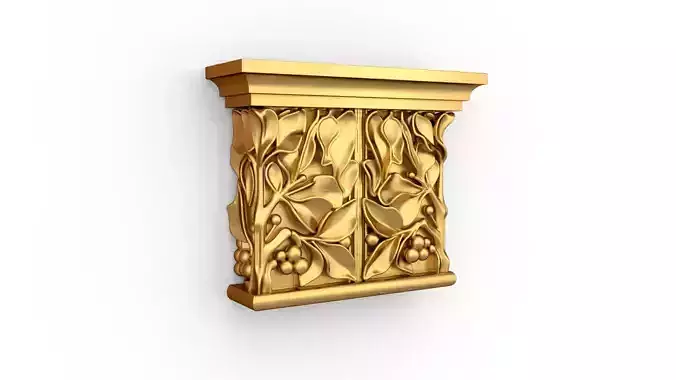 Decorative Bracket carved classic cnc 3d printing 06