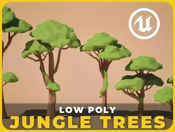 Low Poly Jungle Trees - UE5