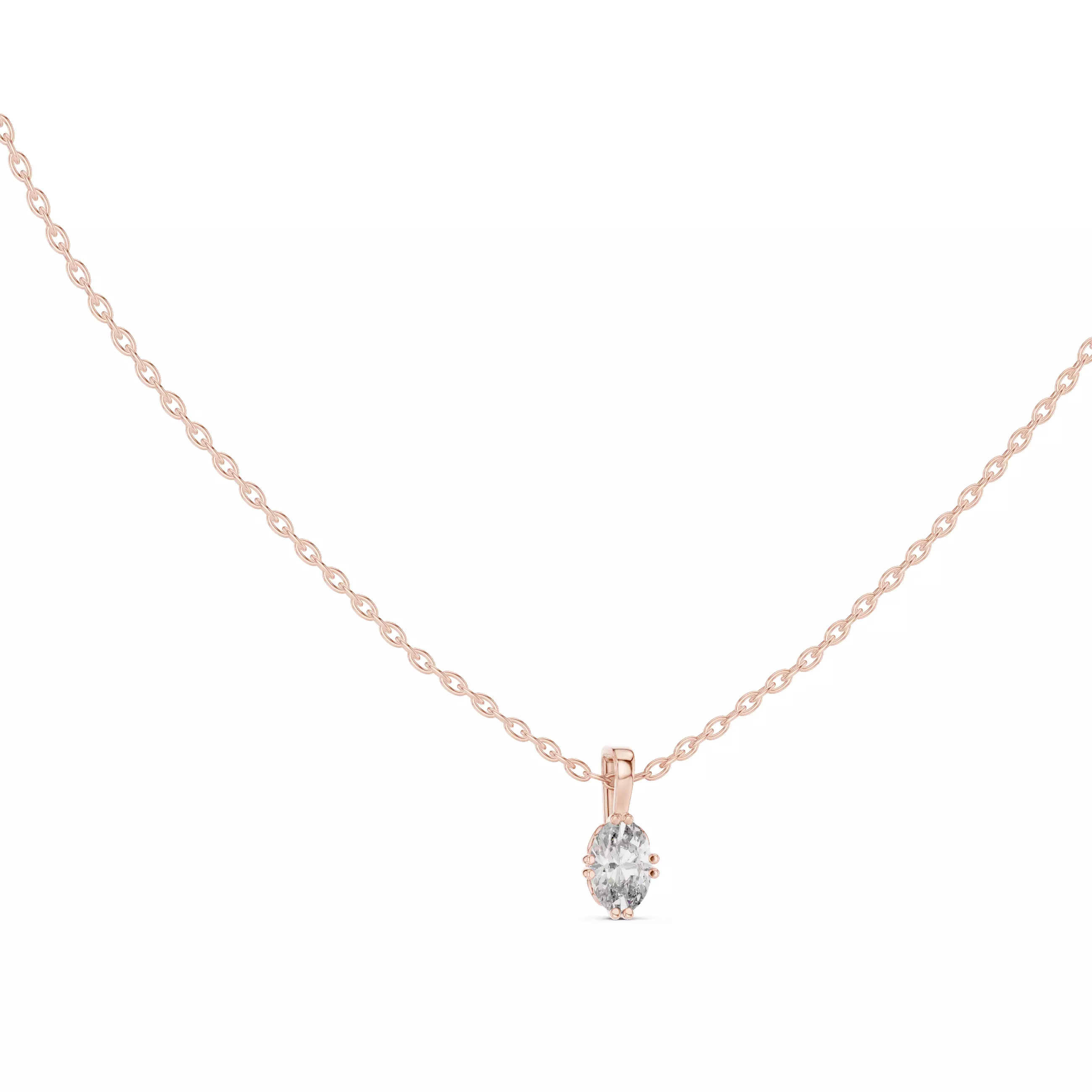 Oval Solitaire Pendant 3dm stl renders Animation Videos Details 3D print model_0