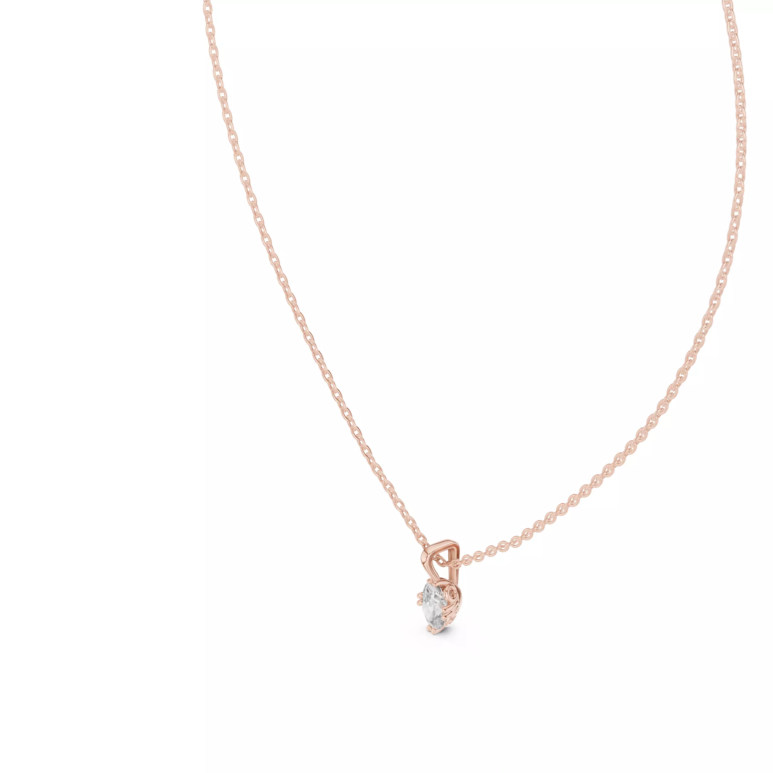 Oval Solitaire Pendant 3dm stl renders Animation Videos Details 3D print model_3