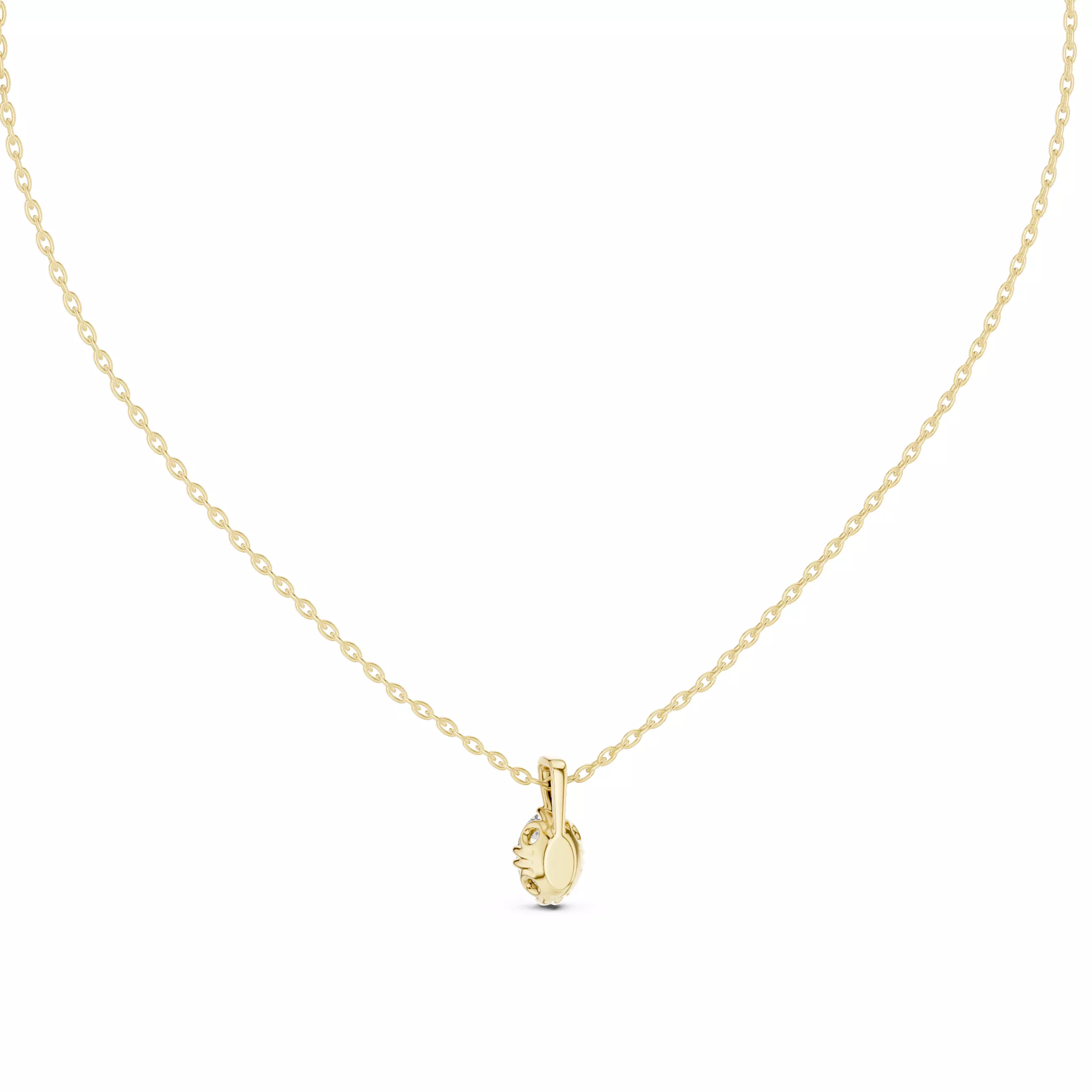 Oval Mono Solitaire Pendant 3dm stl renders Animation Videos 3D print model_13