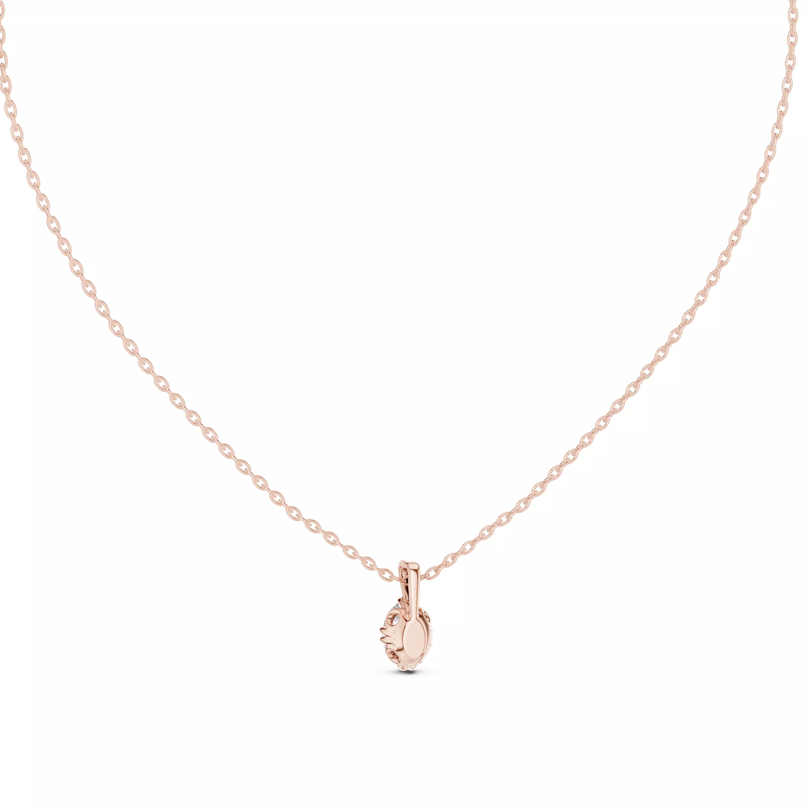 Oval Mono Solitaire Pendant 3dm stl renders Animation Videos 3D print model_5