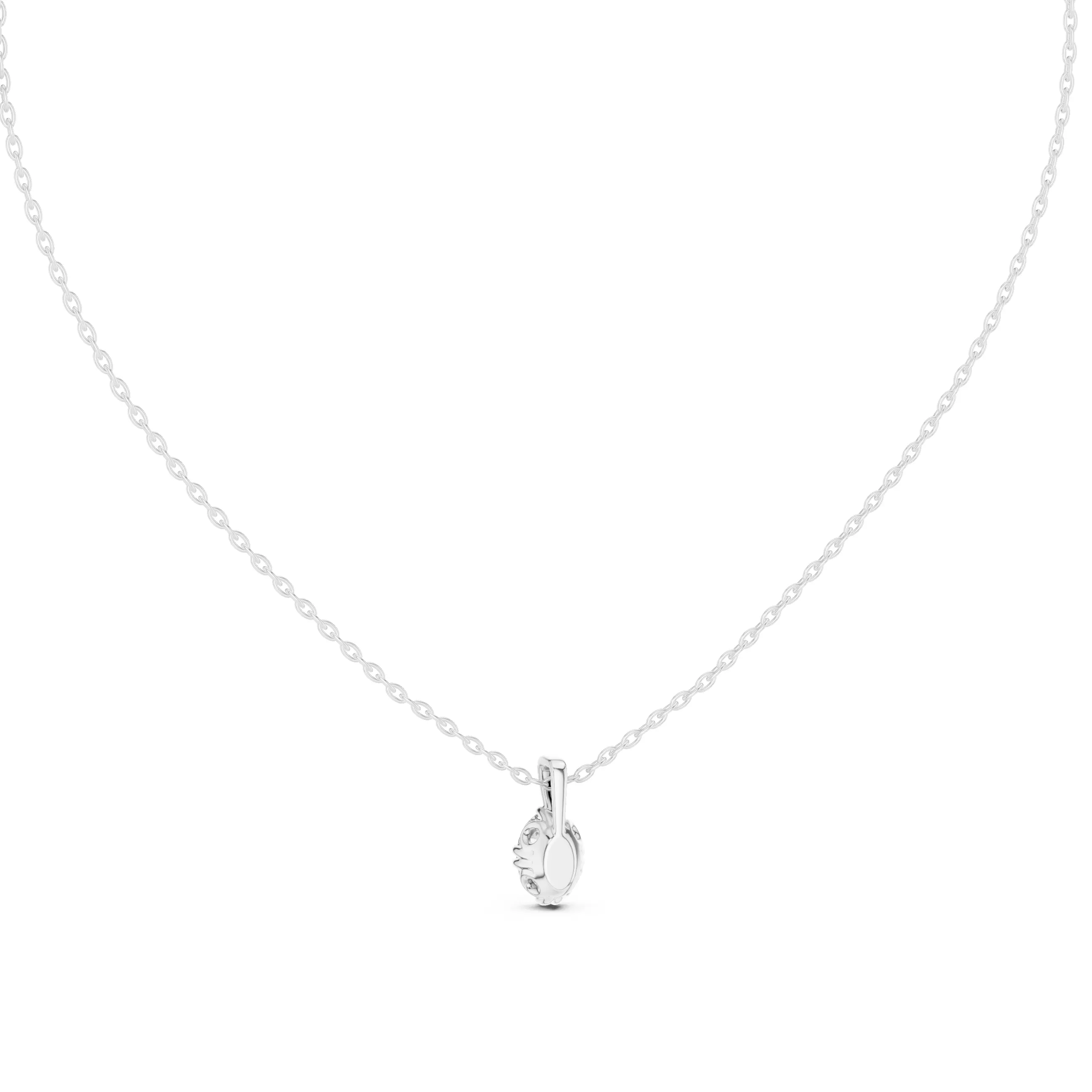 Oval Mono Solitaire Pendant 3dm stl renders Animation Videos 3D print model_9