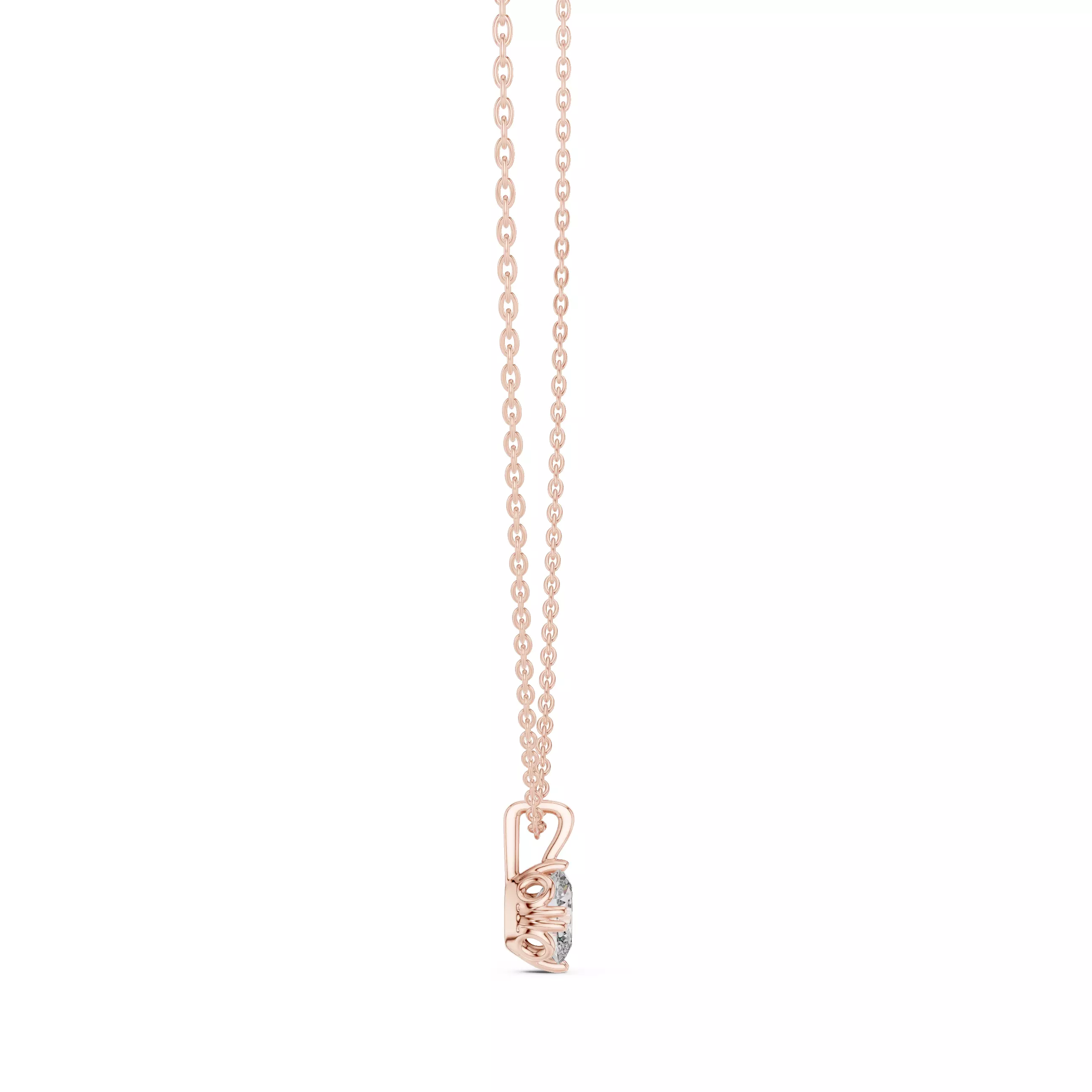 Oval Mono Solitaire Pendant 3dm stl renders Animation Videos 3D print model_4