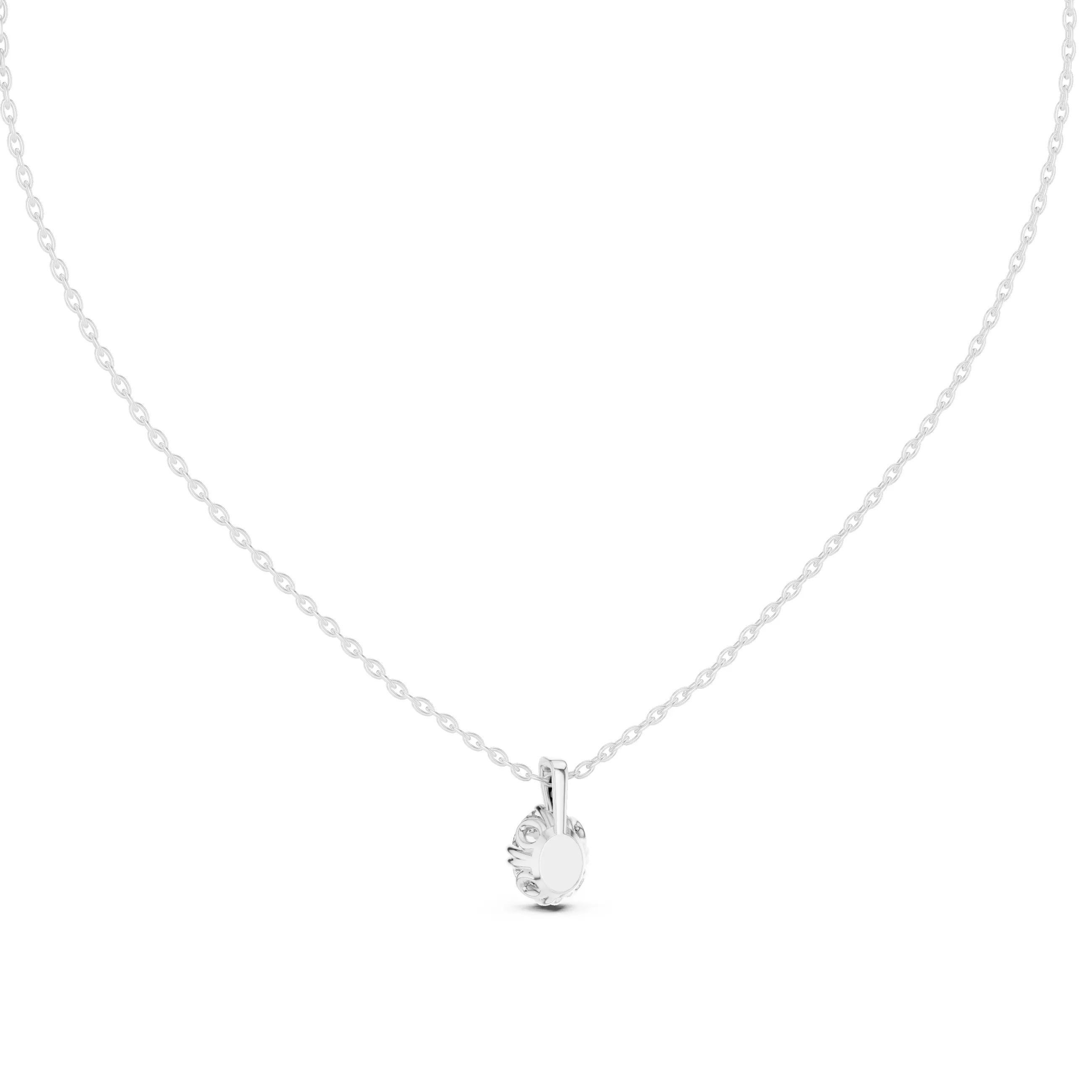 Oval Mono Solitaire Pendant 3dm stl renders Animation Videos 3D print model_9