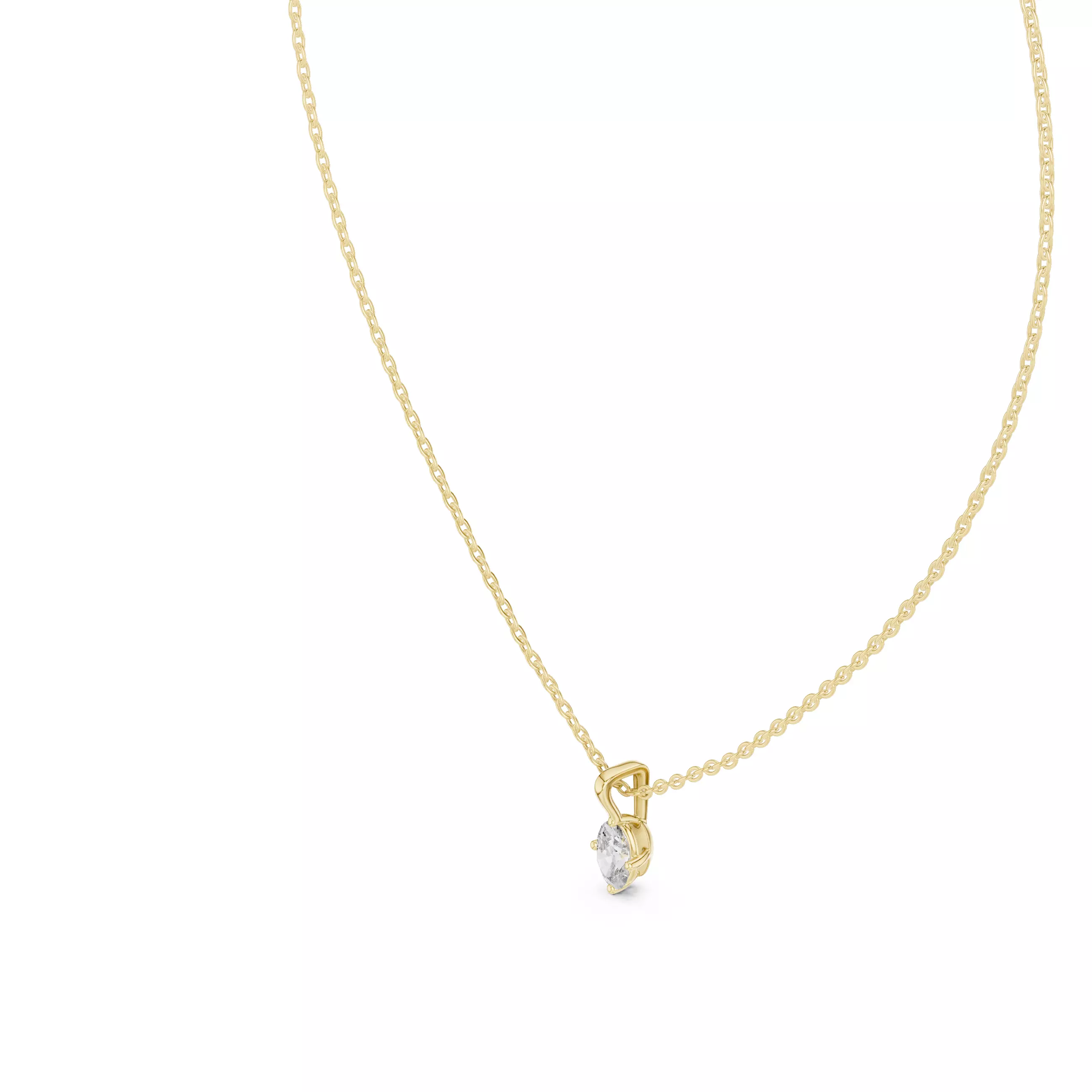 Oval Solitaire Pendant 3dm stl renders Animation Videos Details 3D print model_11