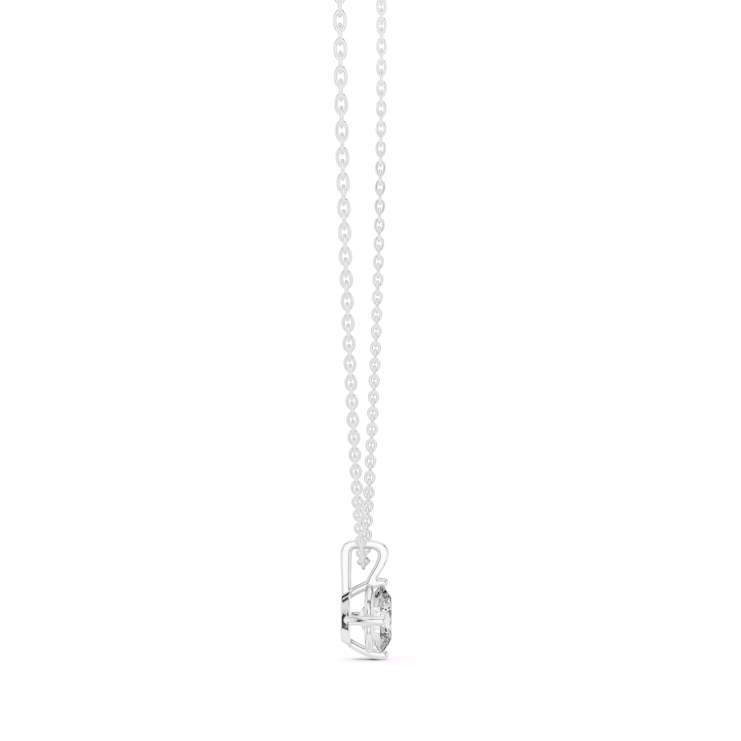 Oval Mono Solitaire Pendant 3dm stl renders Animation Videos 3D print model_8