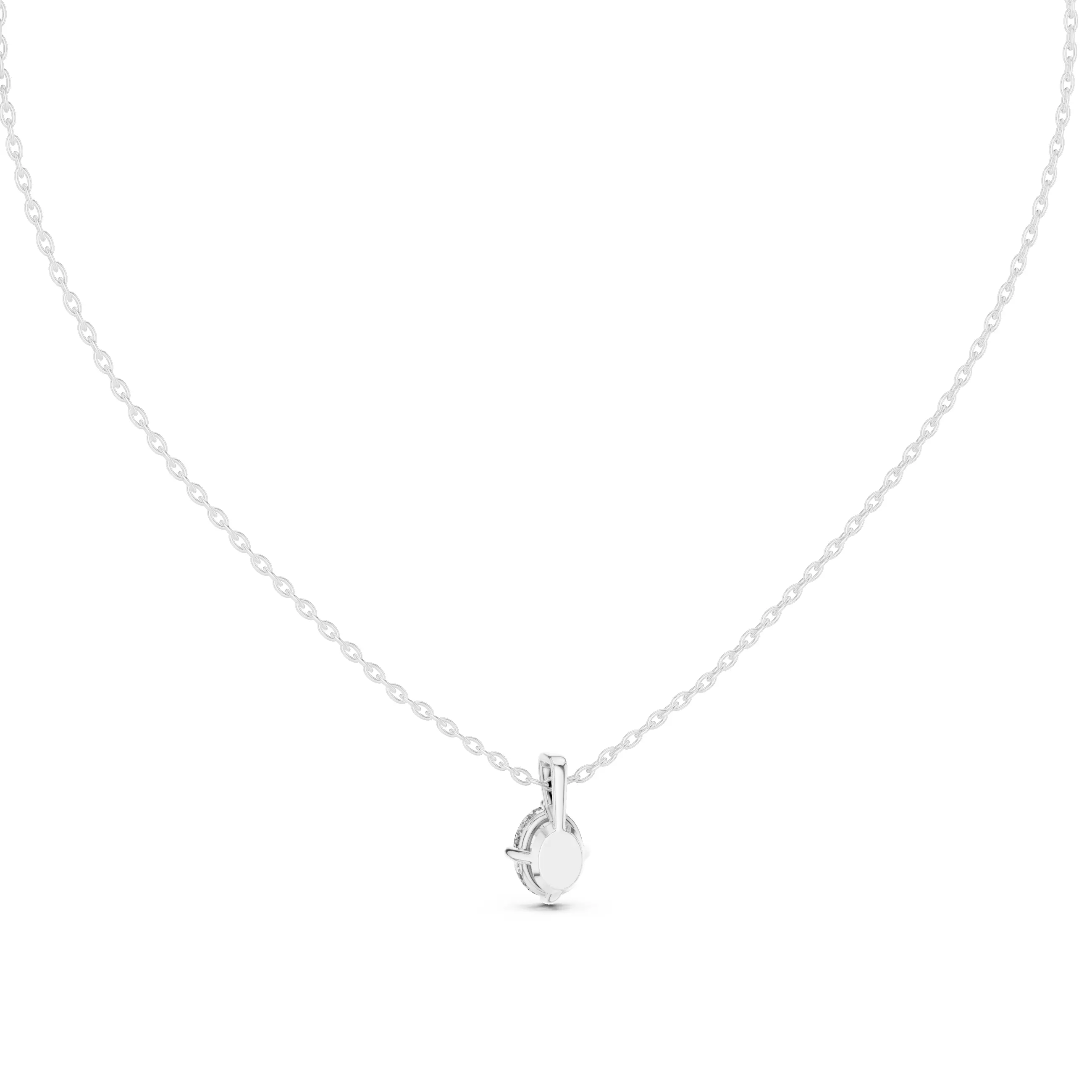 Oval Mono Solitaire Pendant 3dm stl renders Animation Videos 3D print model_9