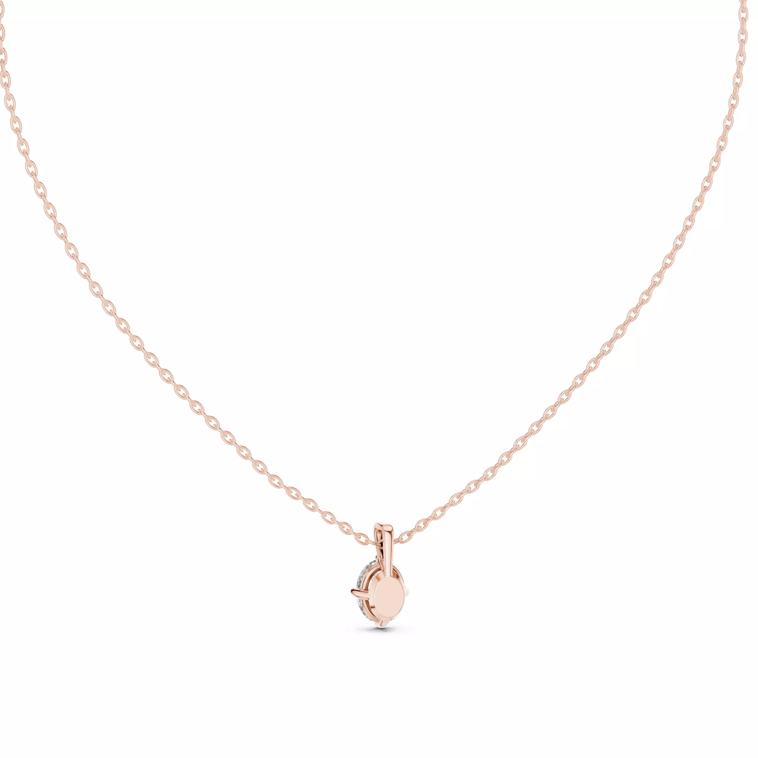 Oval Mono Solitaire Pendant 3dm stl renders Animation Videos 3D print model_5