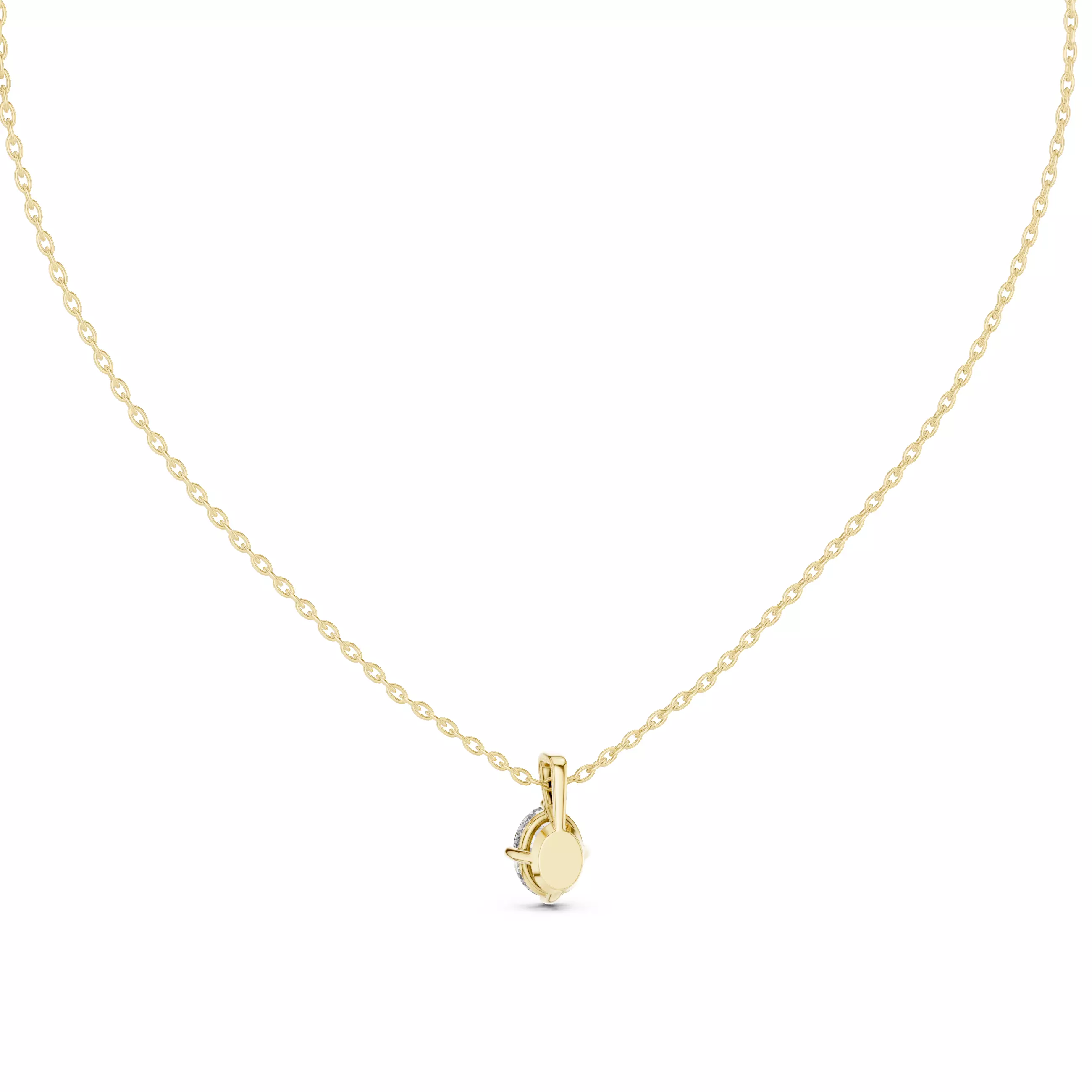 Oval Mono Solitaire Pendant 3dm stl renders Animation Videos 3D print model_13