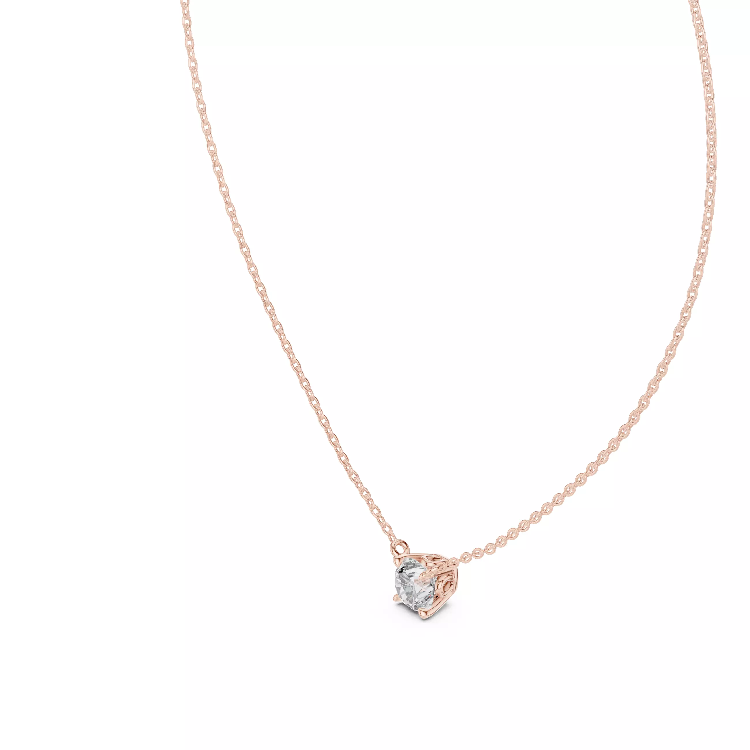 Round Solitaire Pendant 3dm stl renders Animation Videos Details 3D print model_3