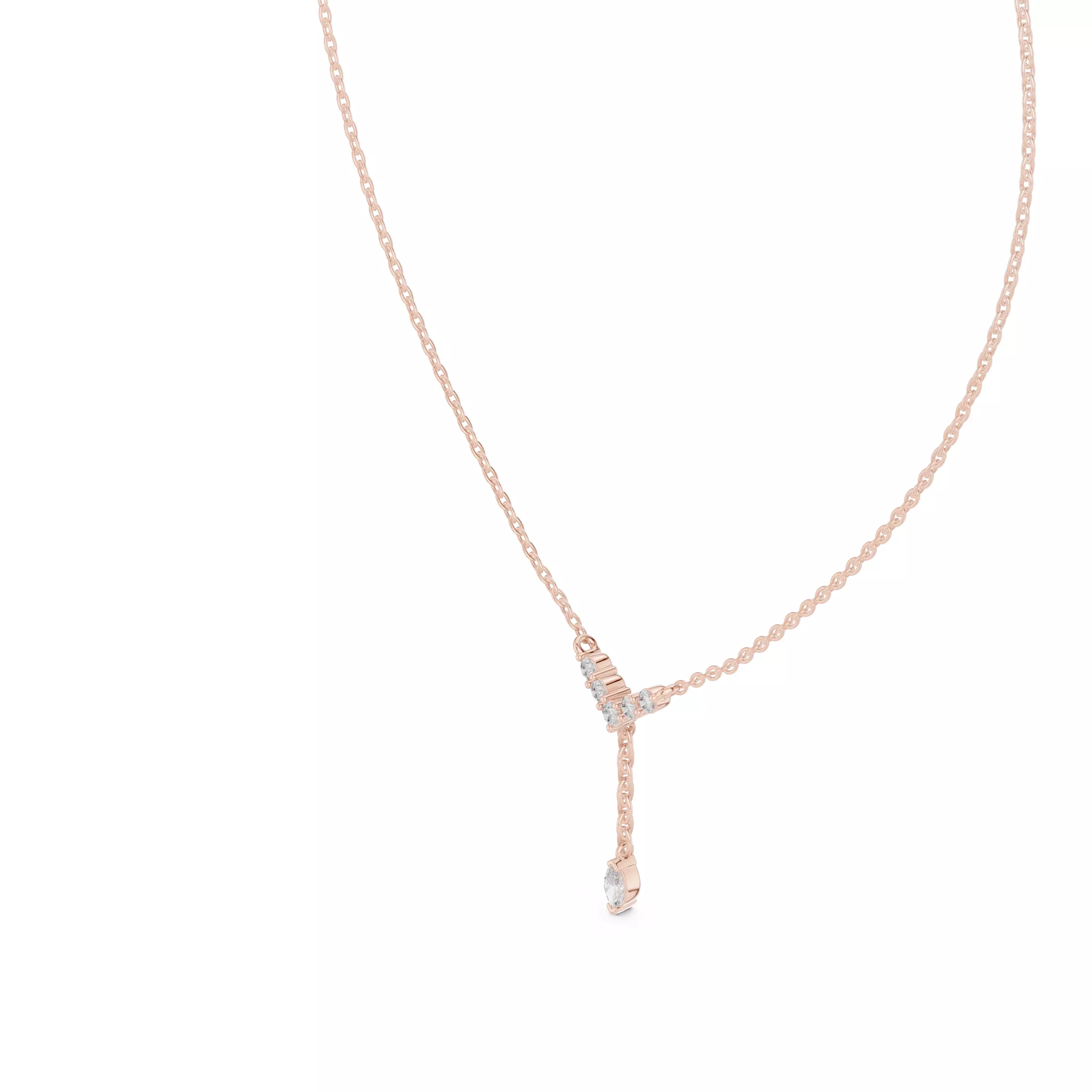Marquise Round Diamond Pendant 3dm stl renders Animation Videos 3D print model_3