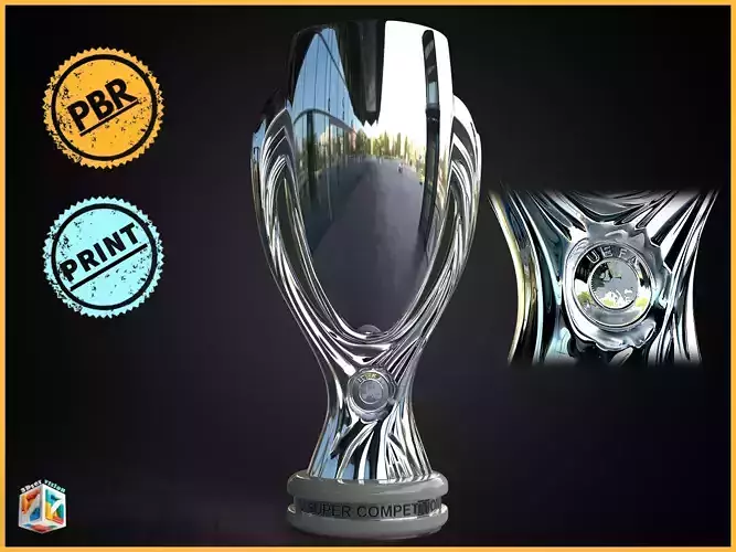 UEFA Super Cup Trophy Award  3D model