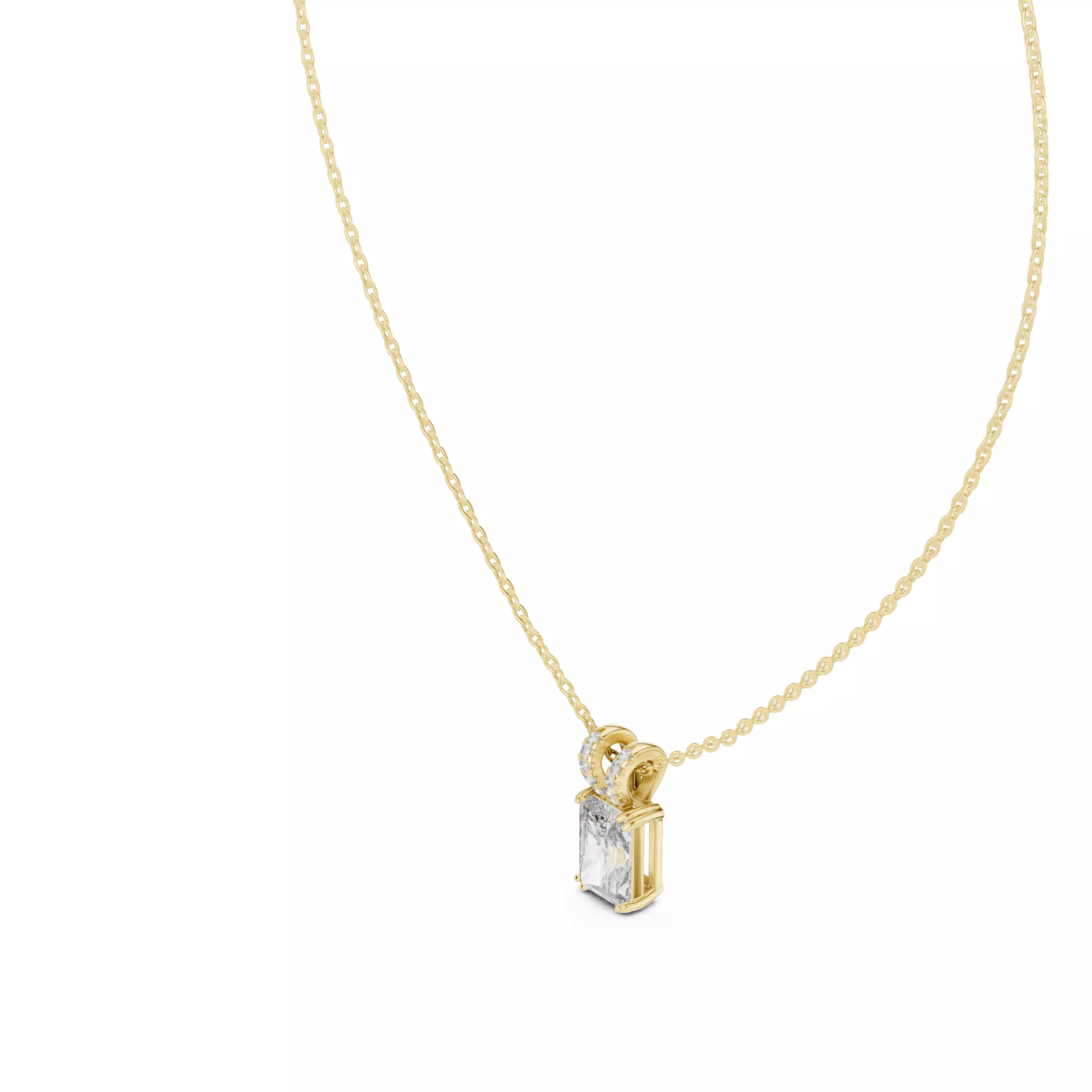 Radiant Halo Solitaire Pendant 3dm stl renders Animation Videos 3D print model_11